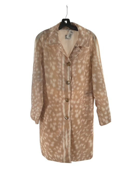 Burberry Brunstane Single-Breasted Fawn Print Trench Coat Women’s