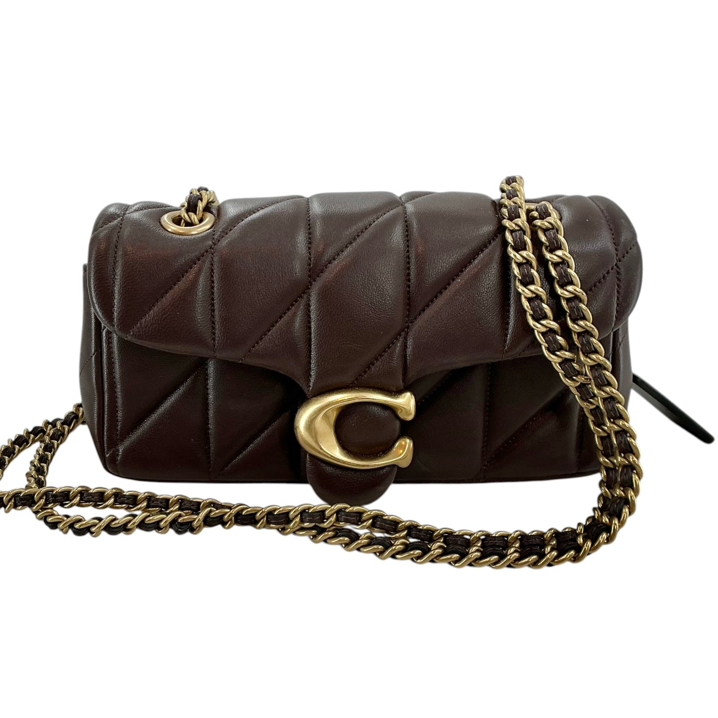 COACH Tabby Shoulder Bag 20 With Pillow Quilting – Maple / Dark Brown