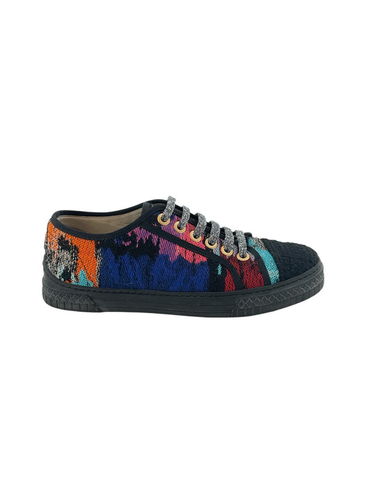 Chanel Multicolor Lace-Up Sneakers sz 37.5