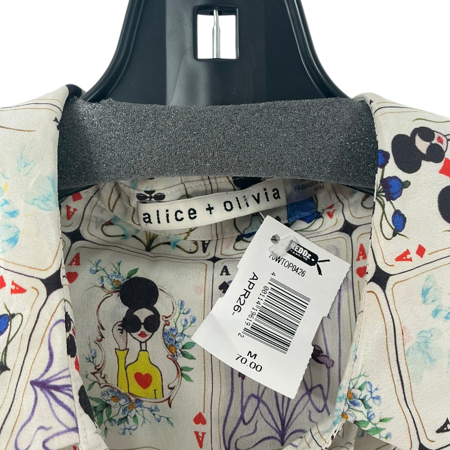 Alice + Olivia Willa Scrunched Puff-Sleeve Silk Blouse