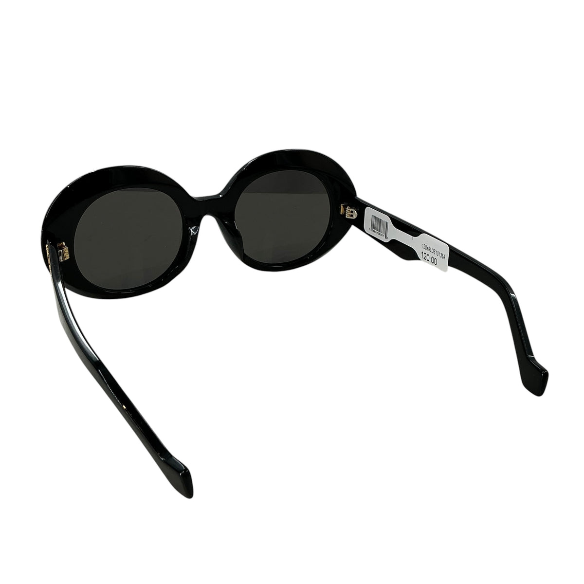 LOEWE Anagram Round Oversized Acetate Sunglasses in Black