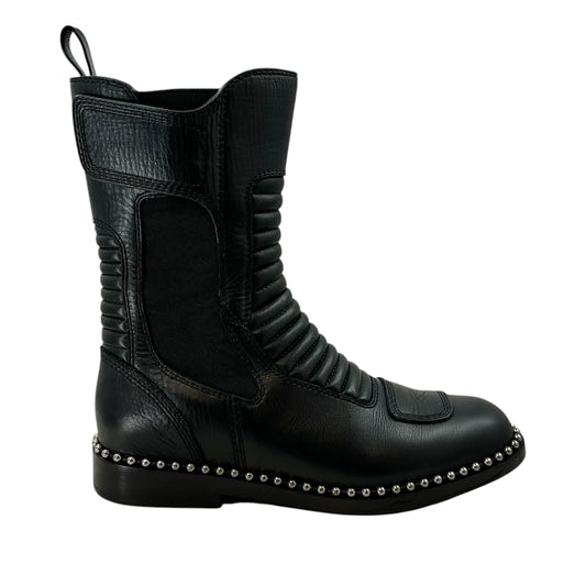Alexander Wang Black Mica Ball Stud Biker Boots