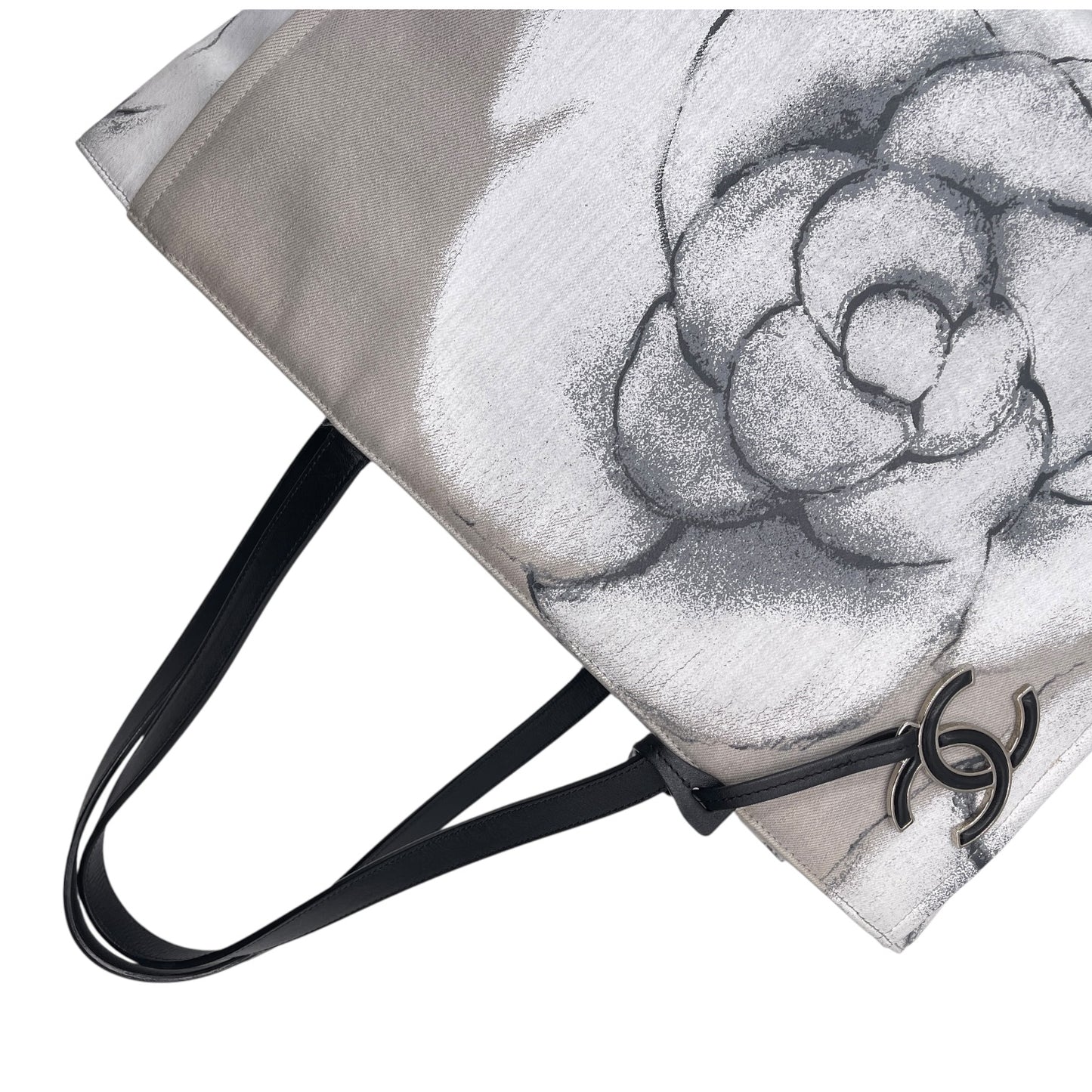 Chanel Camellia Canvas Tote