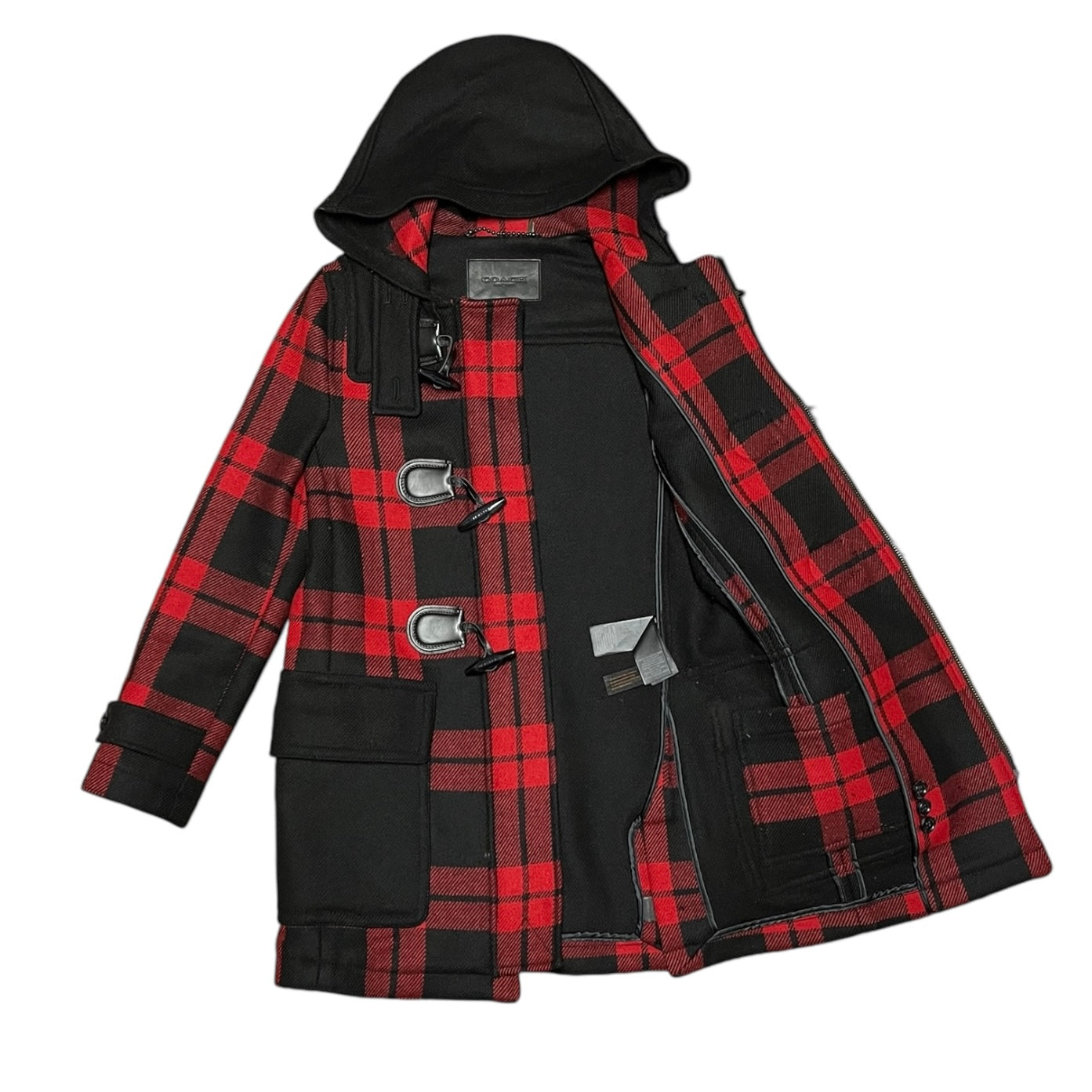 Coach Women’s Plaid Peacoat