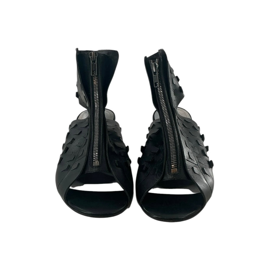 Maison Margiela Perforated Leather Cutout Bootie Sandals