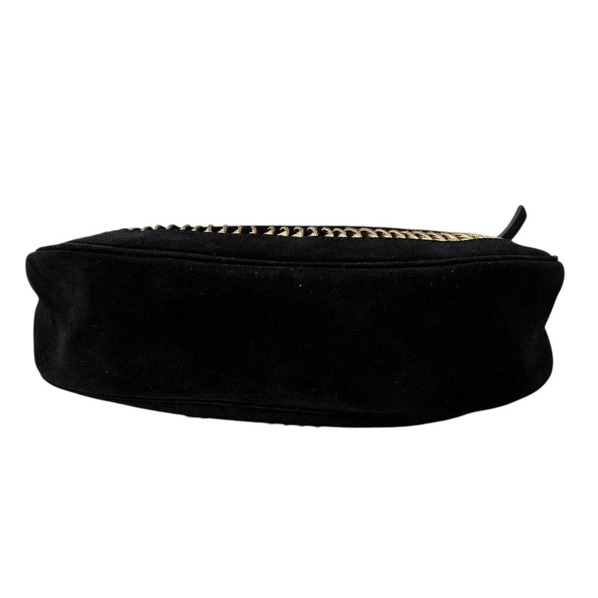 Celine Black Suede Studded Crescent Ava Shoulder Bag