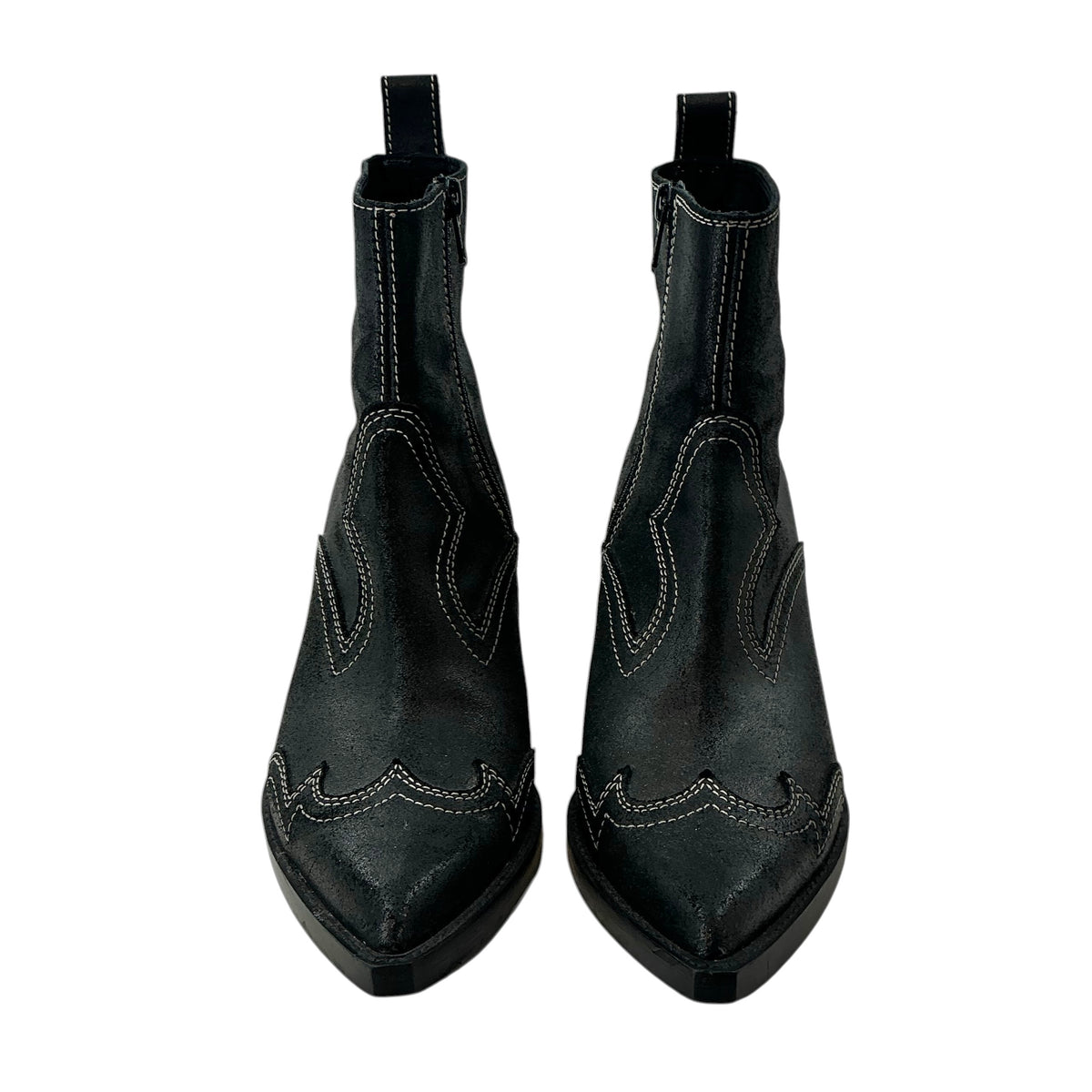 MM6 Maison Margiela Black Cowboy Ankle Boots