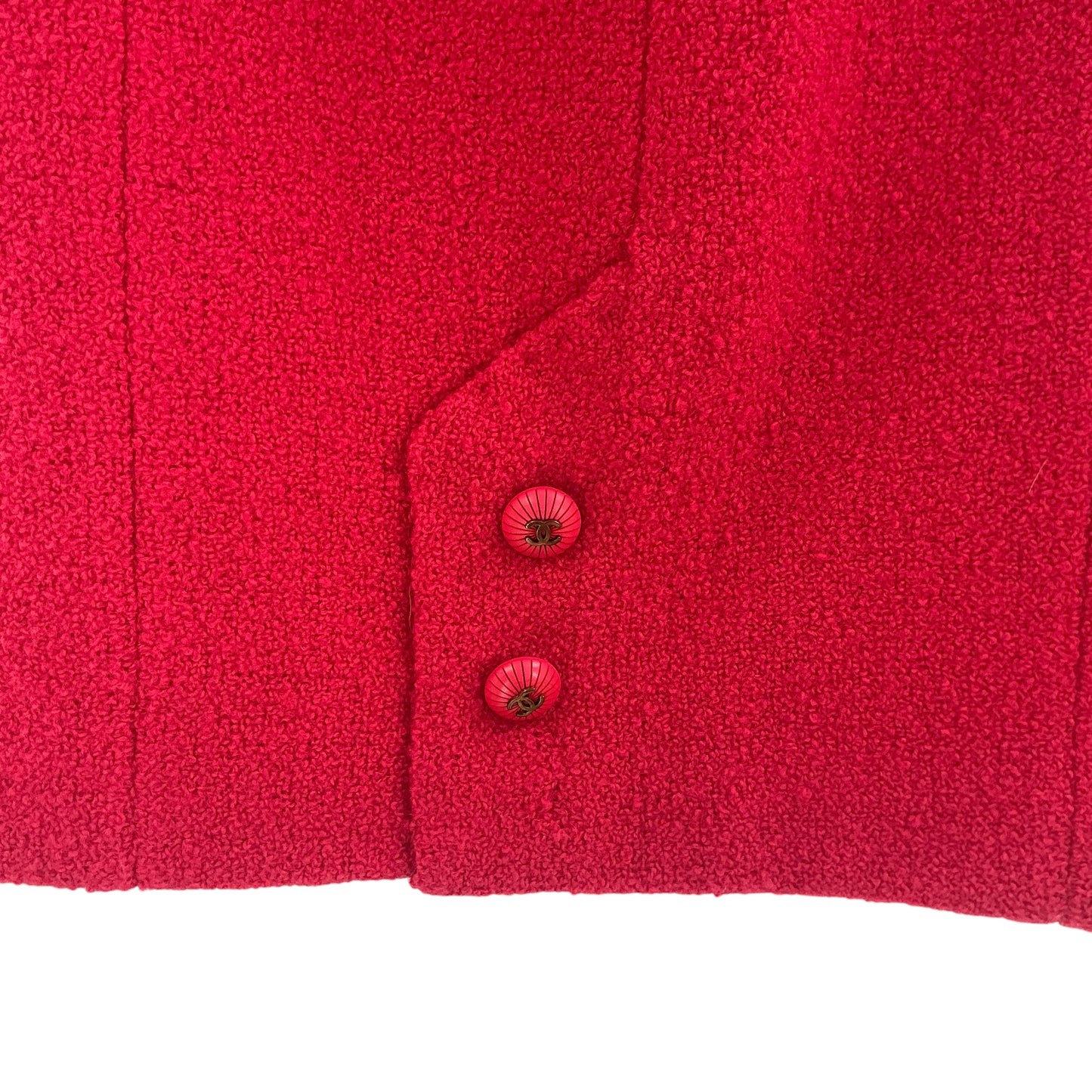 CHANEL Rose Bouclé Tweed Pencil Skirt