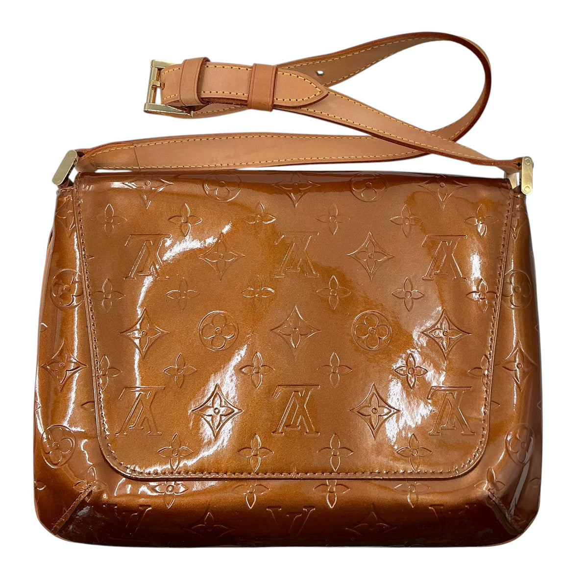 Louis Vuitton Monogram Vernis Thompson Street Shoulder Bag in Bronze