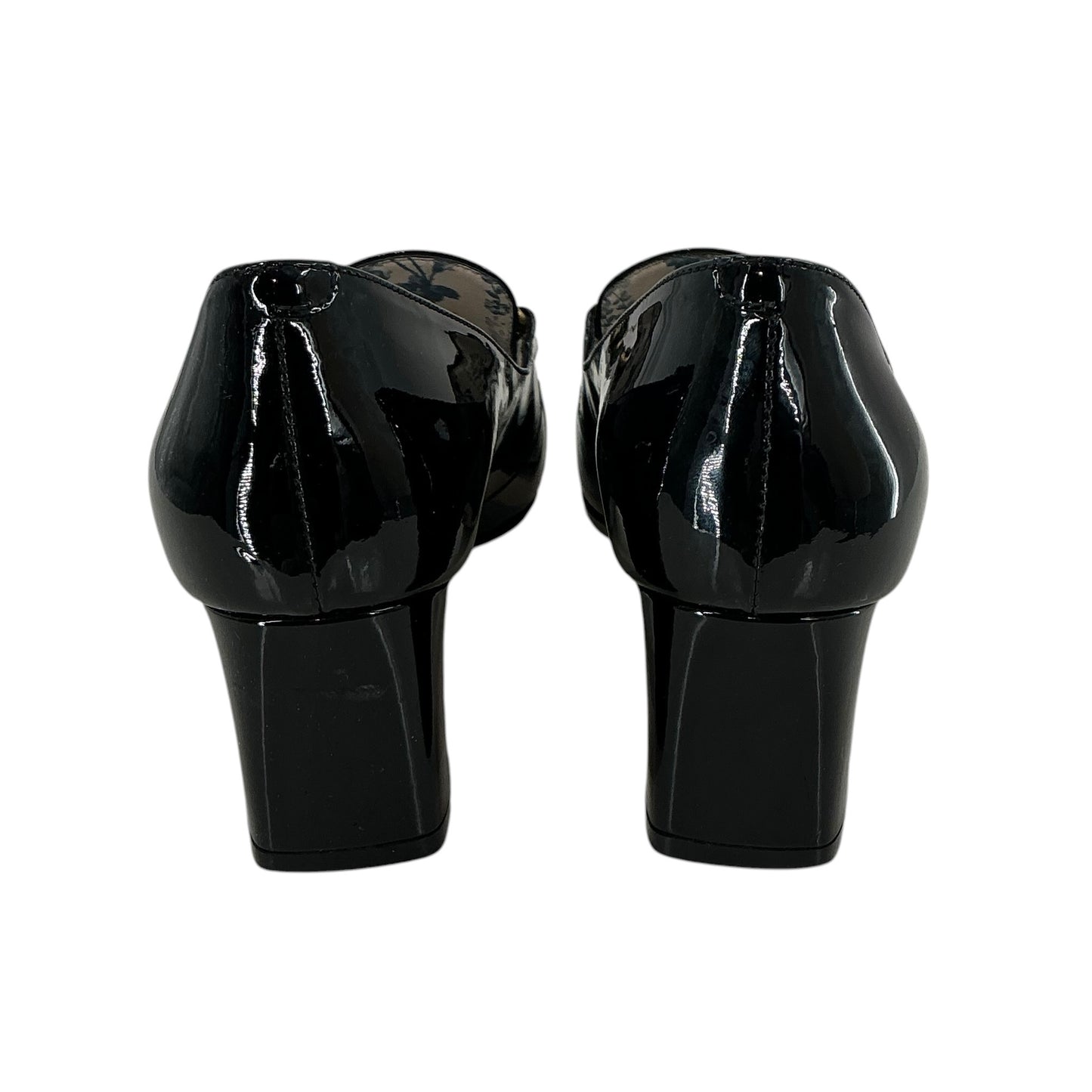 Gucci Black Patent Leather Victoire 55mm GG Loafer Pumps