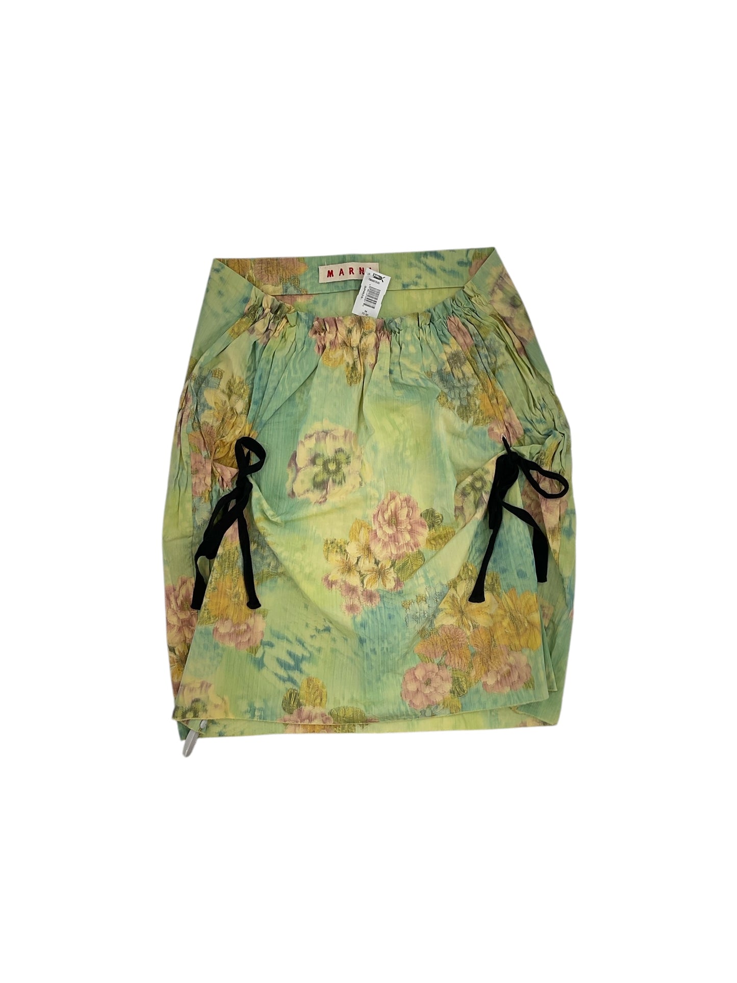 Marni Drawstring Floral Print Skirt