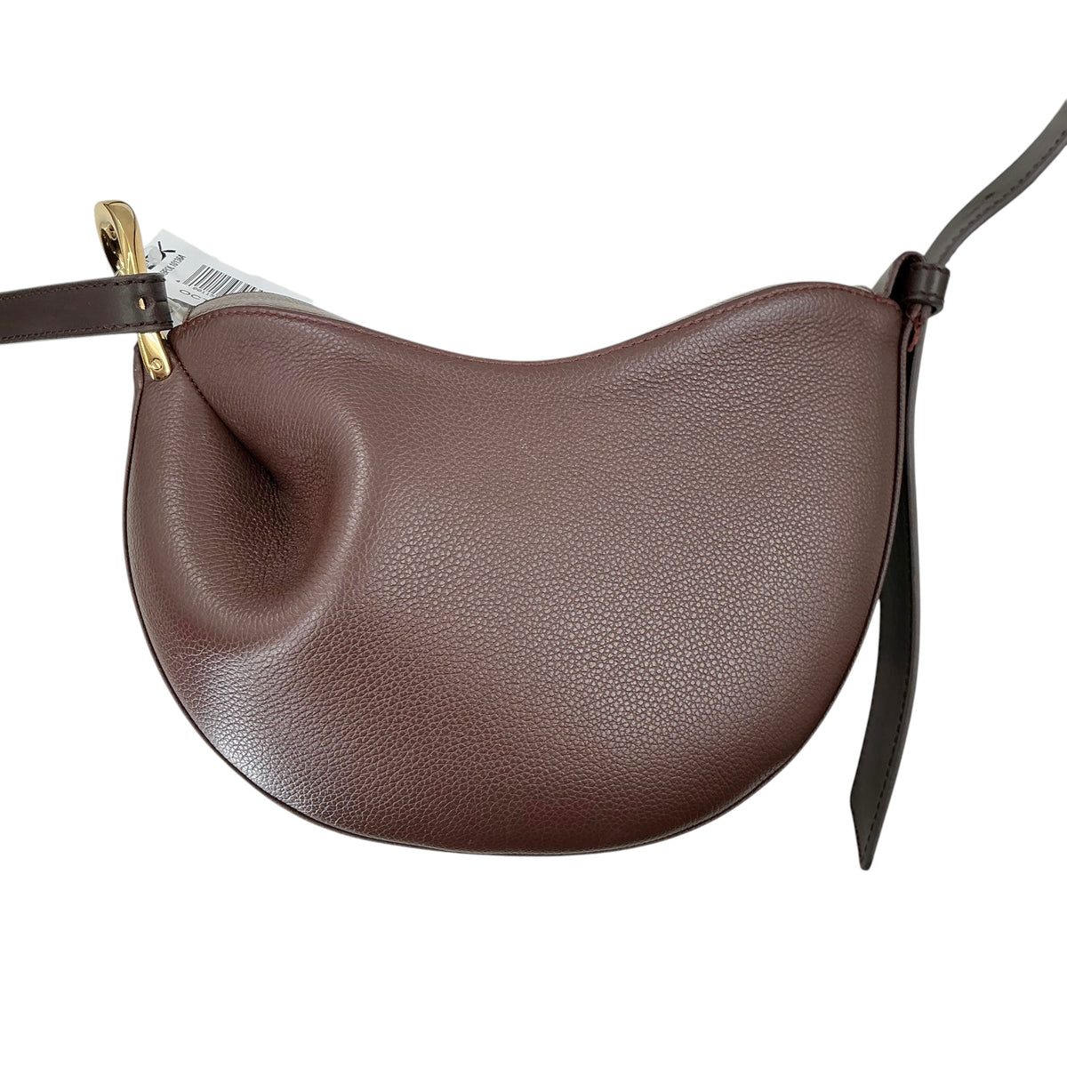 Polène Paris Tonca Bag in Grained Leather – Textured Crescent Crossbody