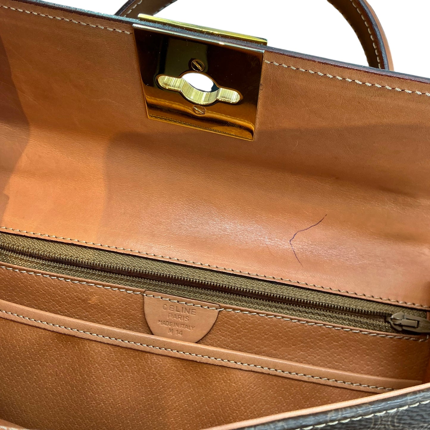 Vintage Celine Macadam Ring Top Handle Bag
