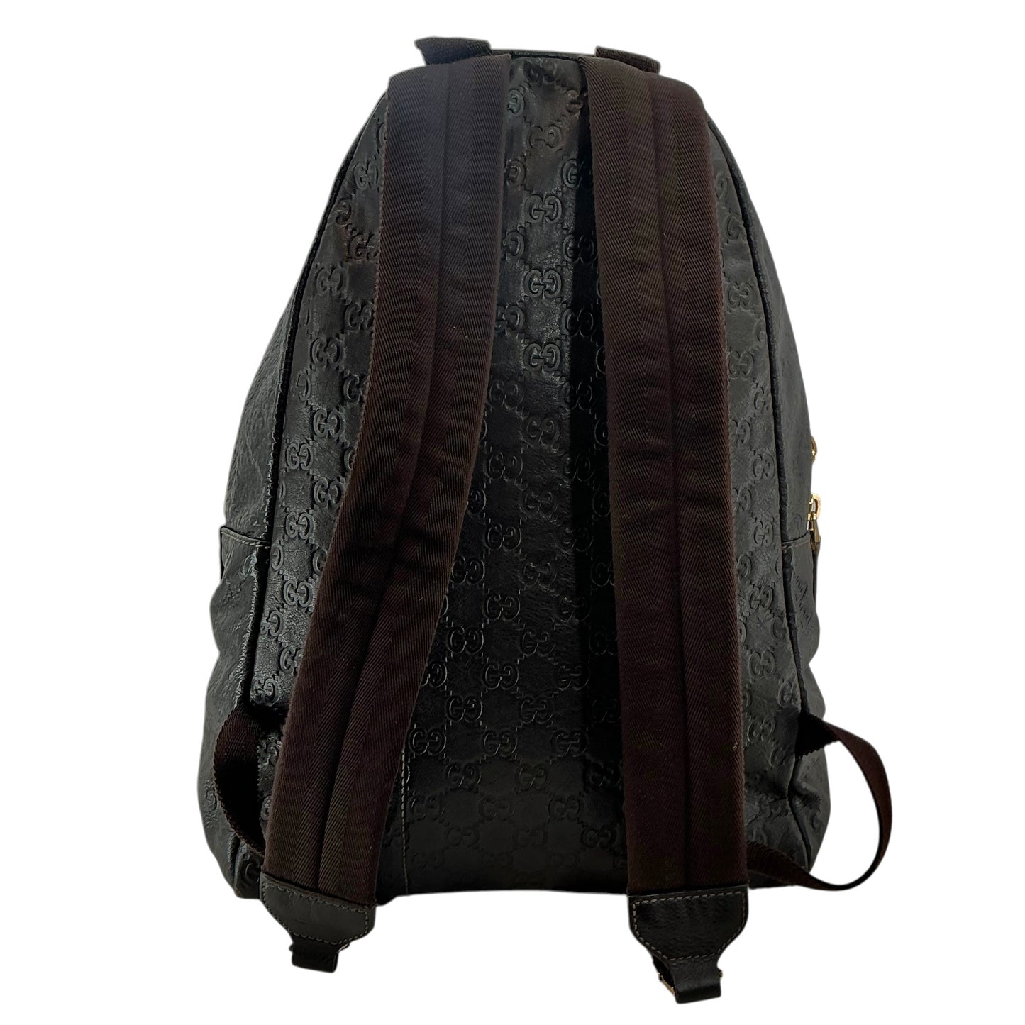 Gucci Black Guccissima Monogram Embossed Leather Day Backpack