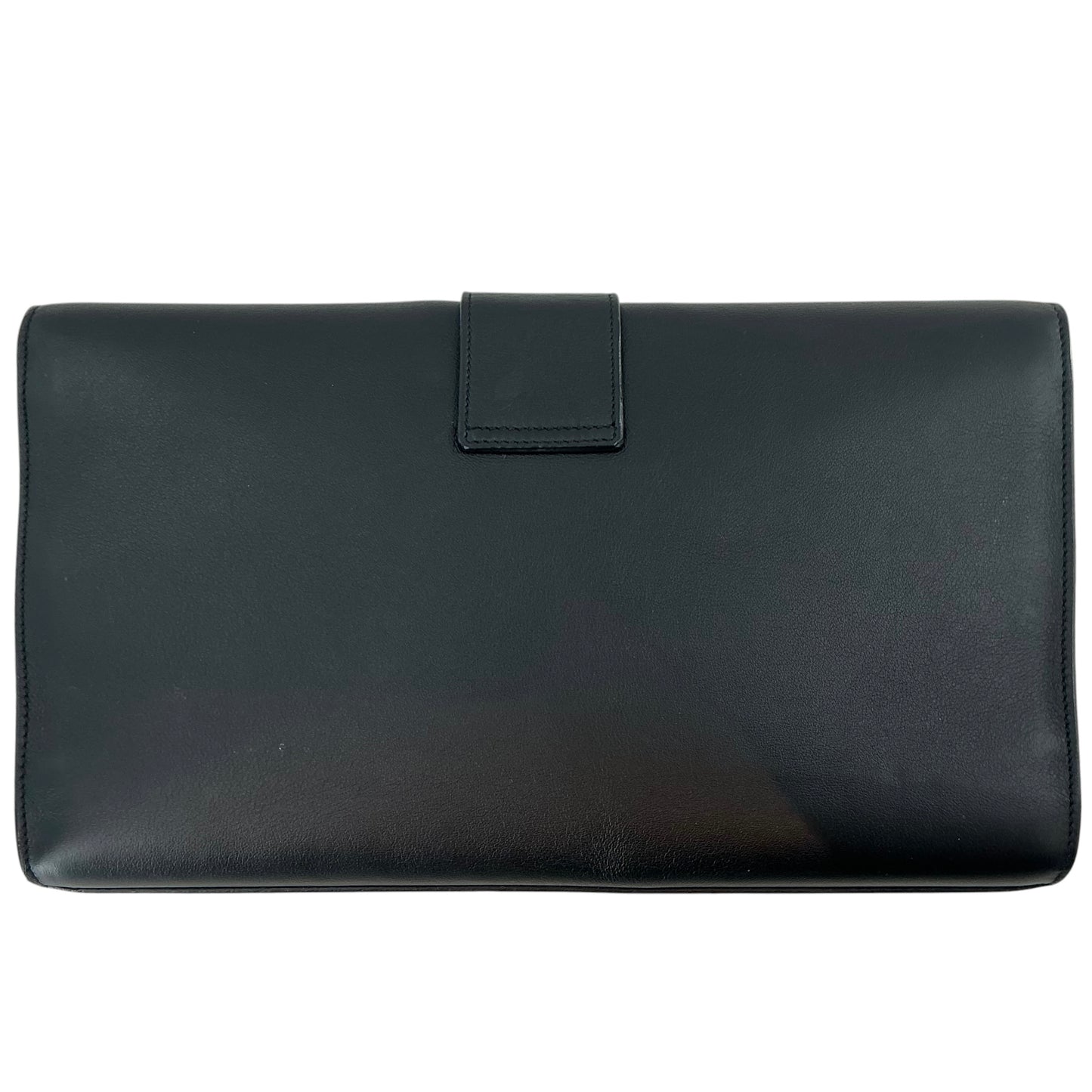 Saint Laurent Black Calfskin Leather Classic Y Ligne Clutch Bag