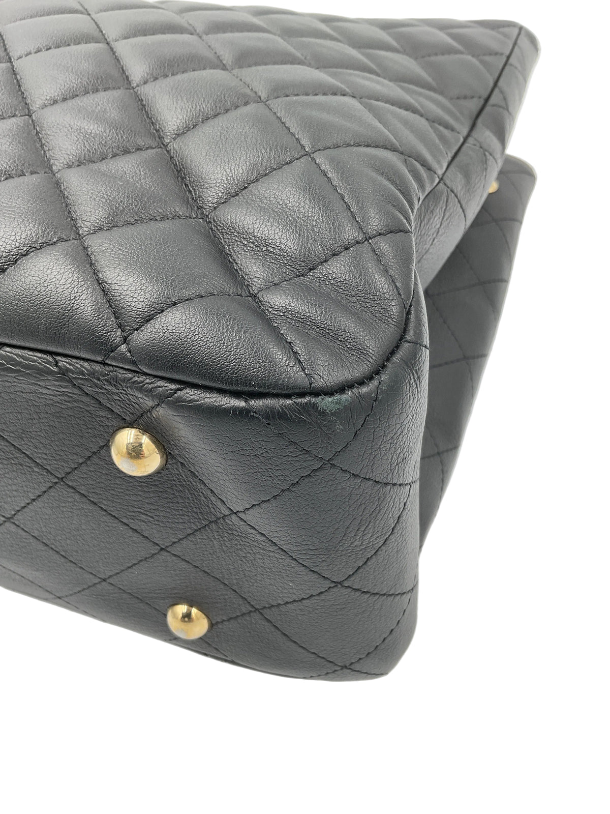 Chanel Black Leather Quilted Timeless Shopping Tote