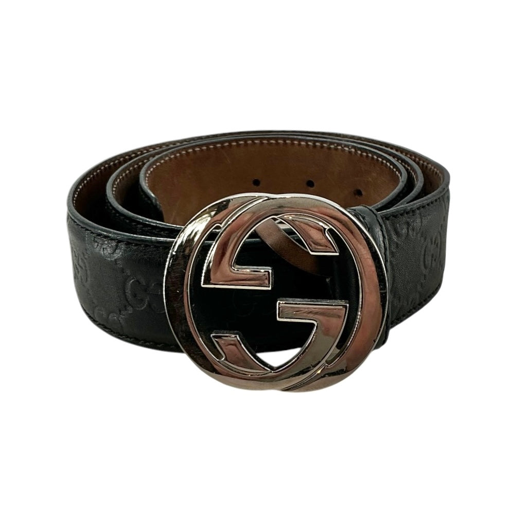 Gucci Interlocking G Signature Leather Belt (Size 36)