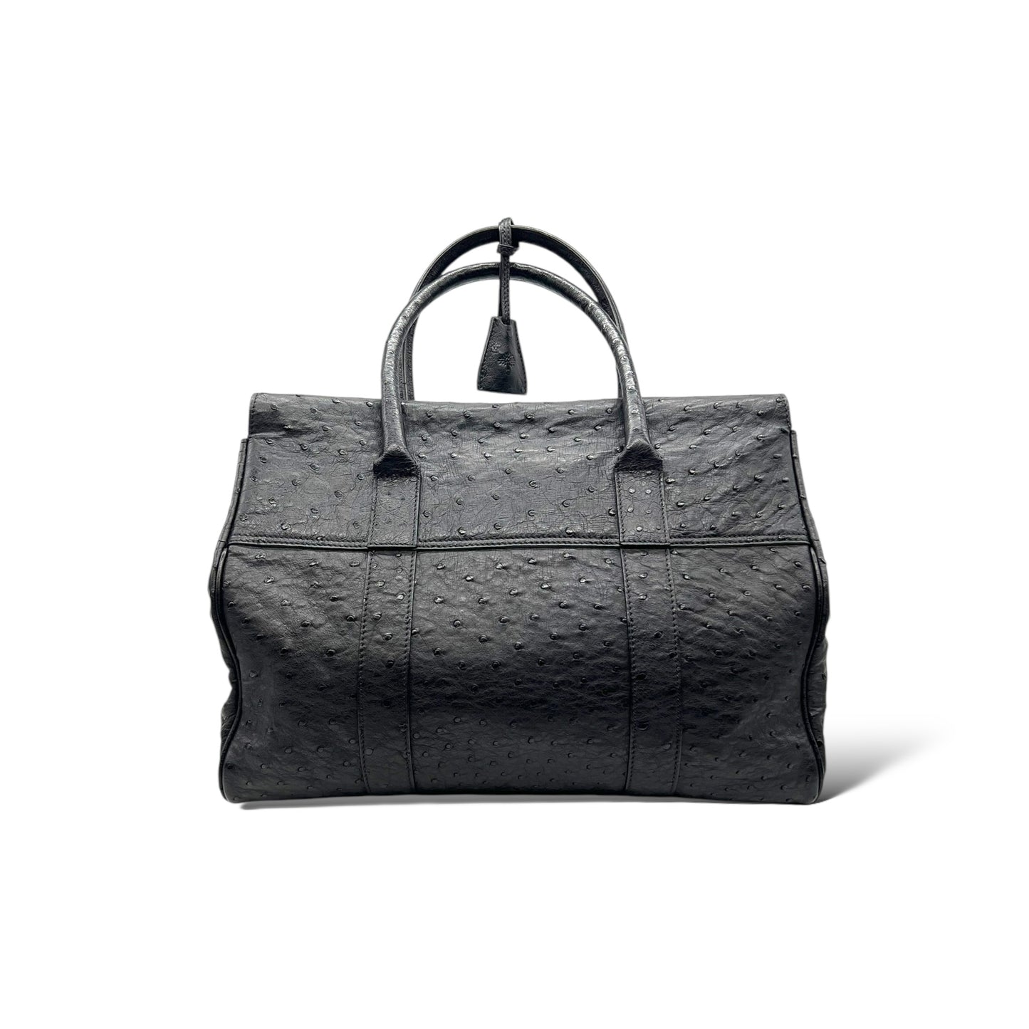 Mulberry Classic Bayswater in Black Ostrich Leather with Gold Hardware