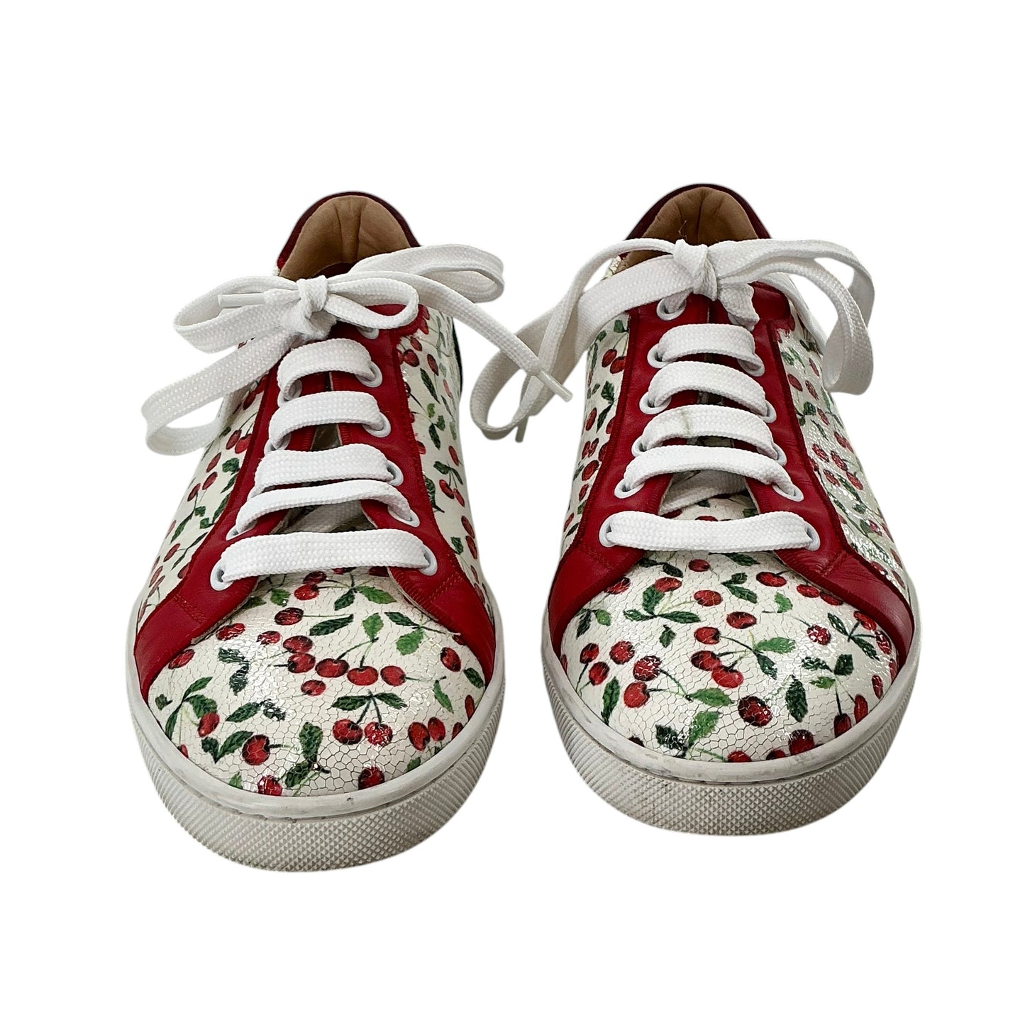 Christian Louboutin Seava Cherry Print Low-Top Sneakers