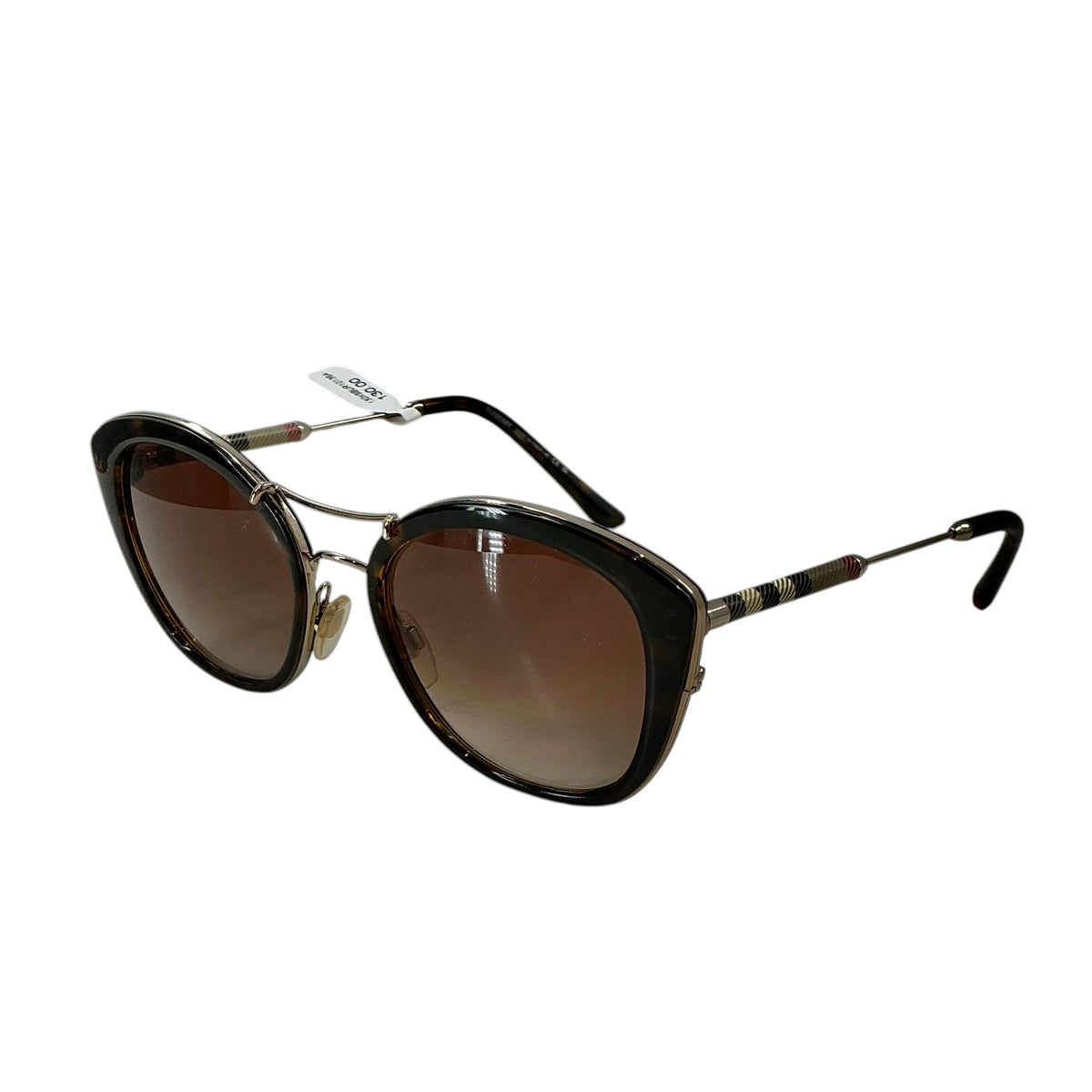 Burberry Women’s Cat-Eye Sunglasses BE 4251-Q Tortoise Gold Signature Plaid