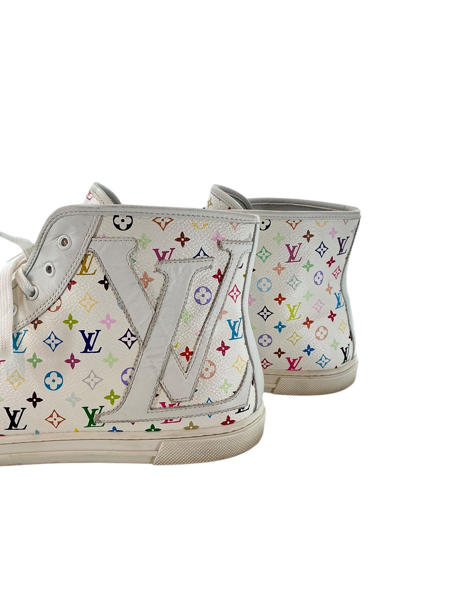 Louis Vuitton Limited Edition Takashi Murakami Multicolor Monogram Sneakers sz 39.5