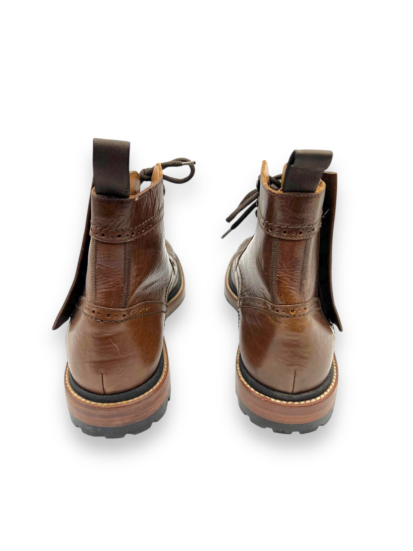 Lanvin Women’s Brown Leather Brogue Combat Boot