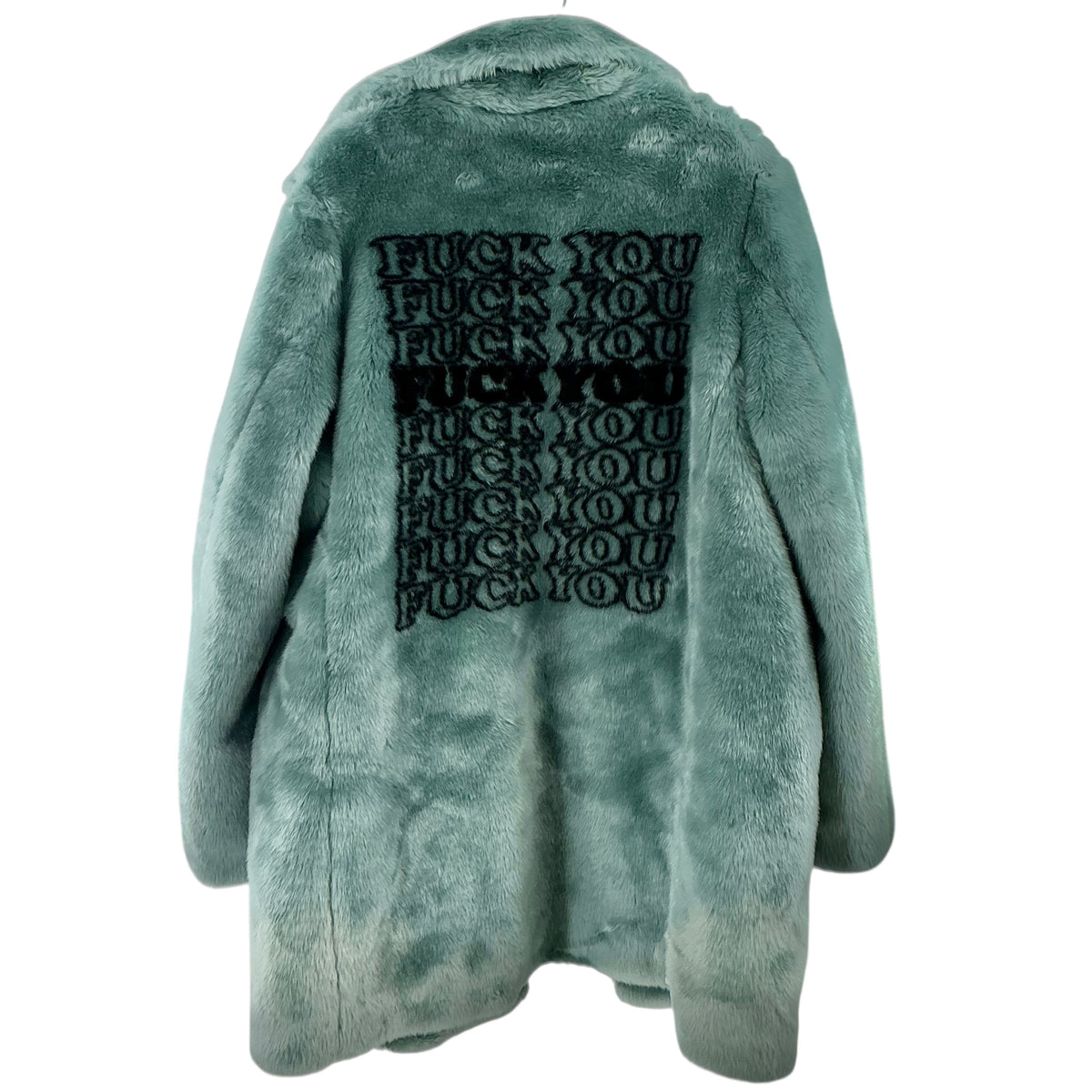 Supreme x Hysteric Glamour Faux Fur Coat Mint Light Blue Green Size Large FW17