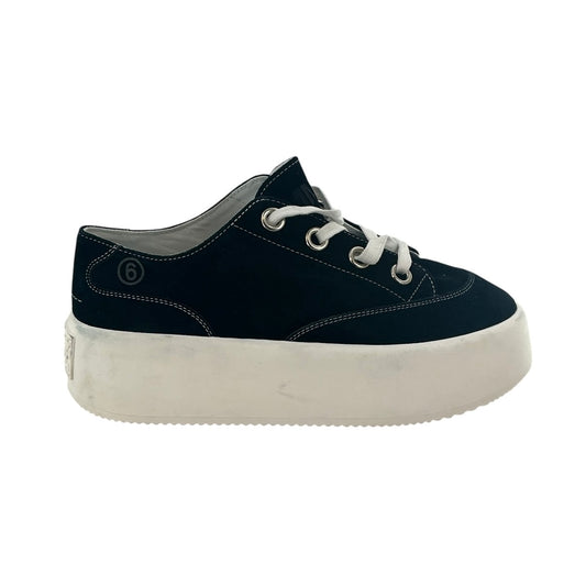 MM6 Maison Margiela Black Suede Platform Sneakers