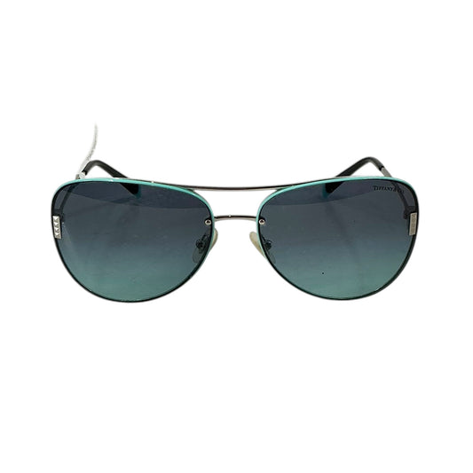 Tiffany & Co. TF3066 Silver Aviator Sunglasses with Azure Gradient Blue Lenses