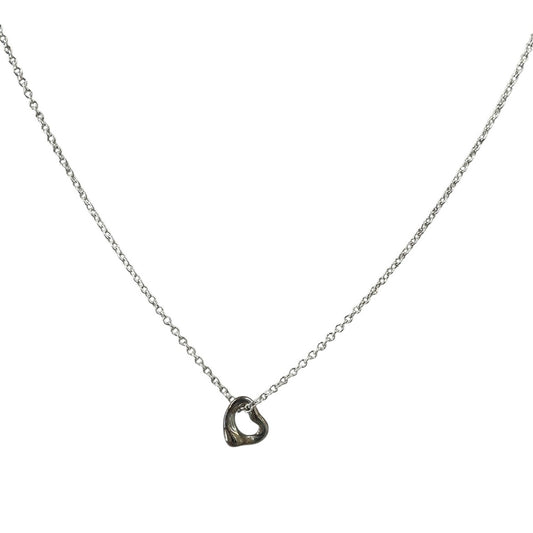 Tiffany & Co. Elsa Peretti Sterling Silver Open Heart Necklace w/ Box
