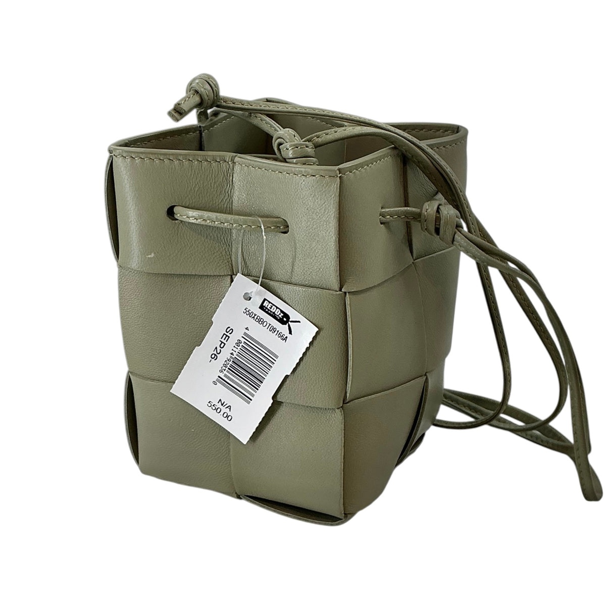 Bottega Veneta Mini Cassette Woven Leather Bucket Bag