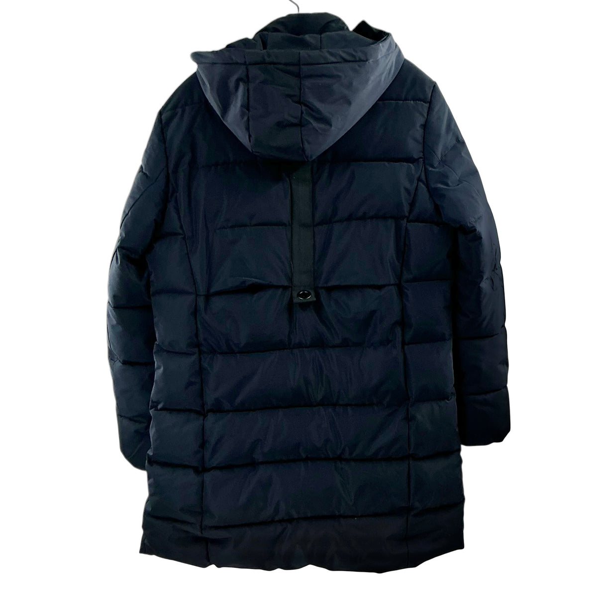 EA7 Emporio Armani Men’s Hooded Longline Quilted Puffer Jacket Coat – Navy Blue