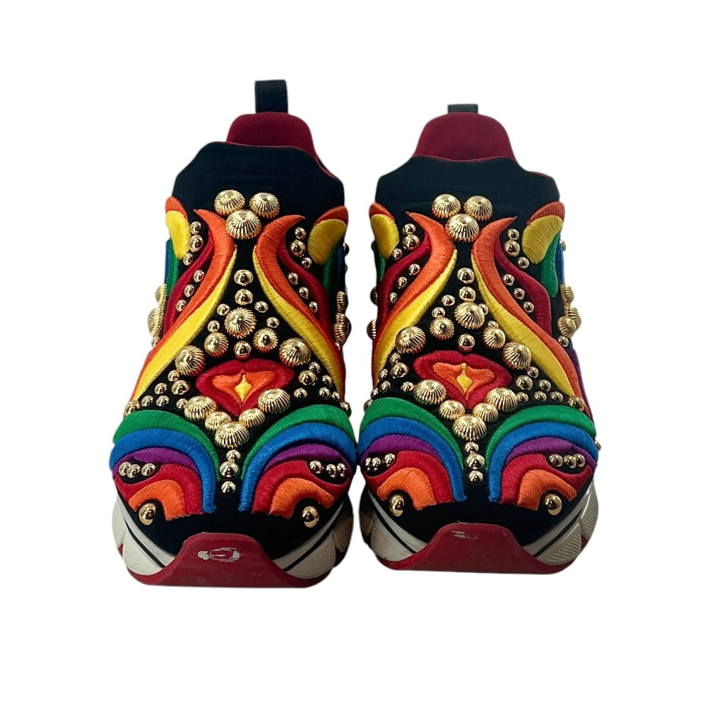 Christian Louboutin Space Sock Donna Rainbow Embroidered Sneakers