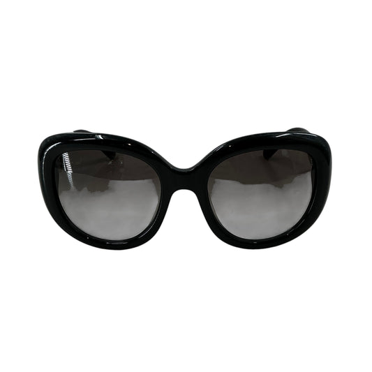 Salvatore Ferragamo Black Oversized Oval Sunglasses SF727S