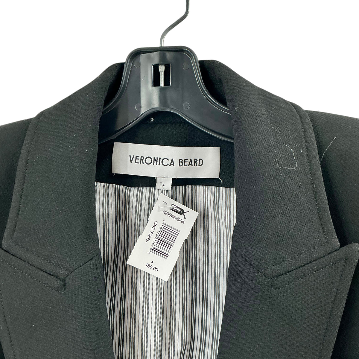 Veronica Beard Black Cropped Double-Breasted Blazer