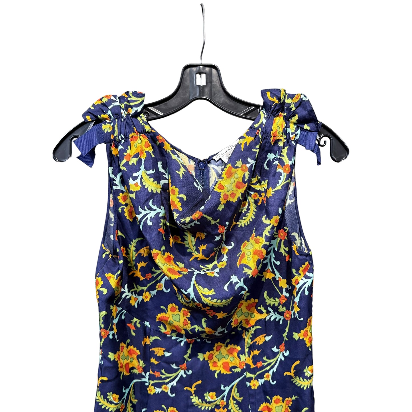 Oscar de la Renta Blue Floral Dress