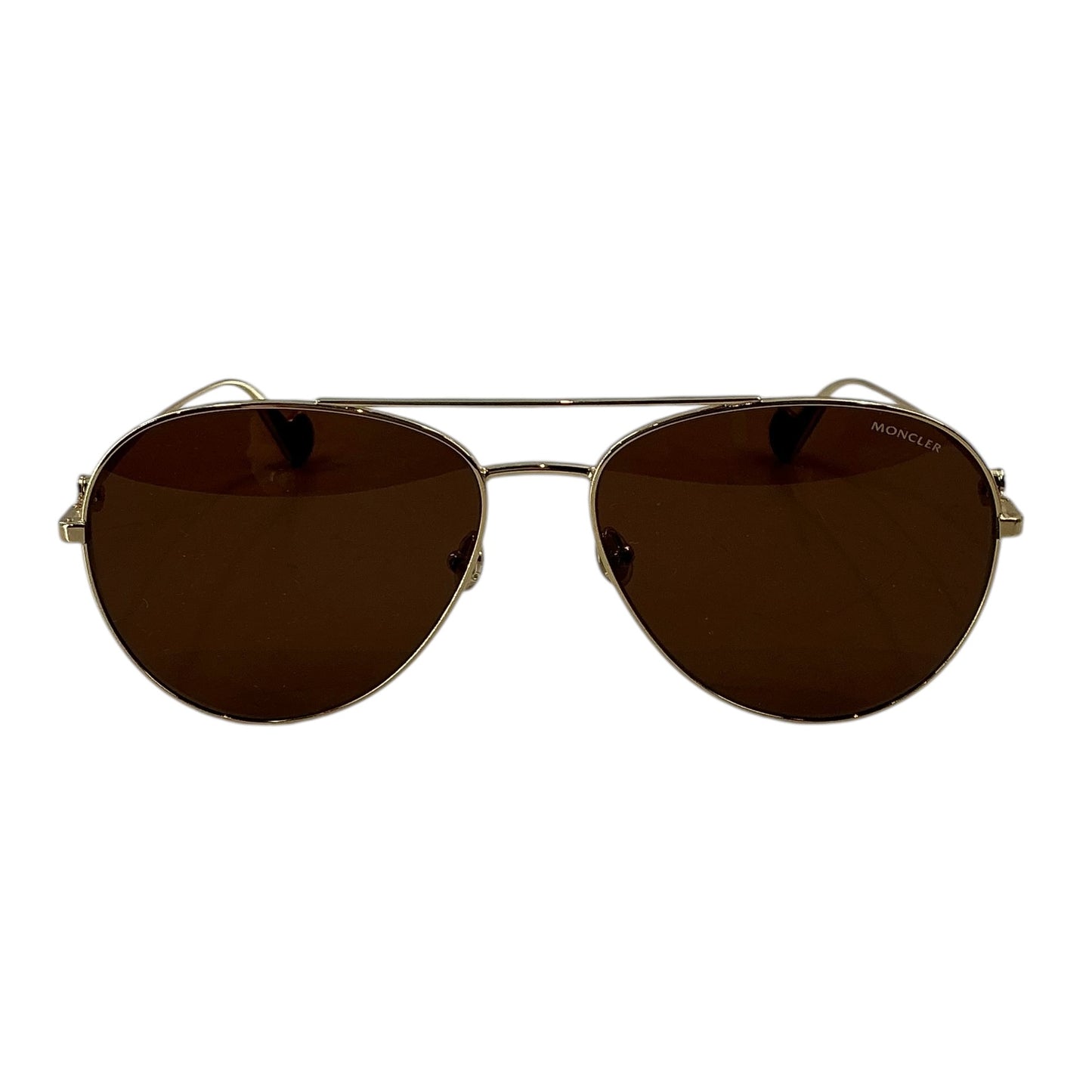 Moncler Gold Metal Aviator Sunglasses