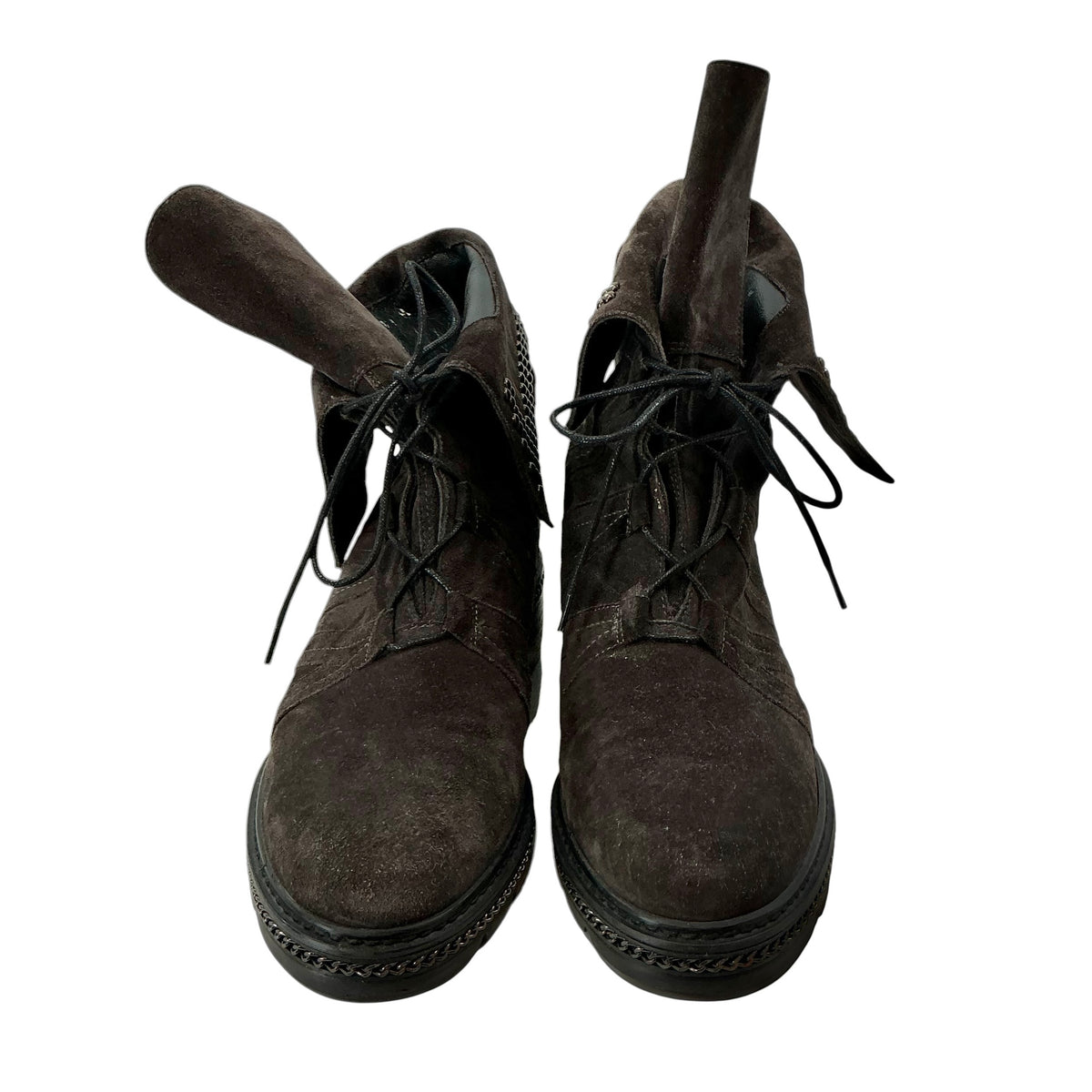 Stuart Weitzman Yadastud Suede Embellished Biker Boots