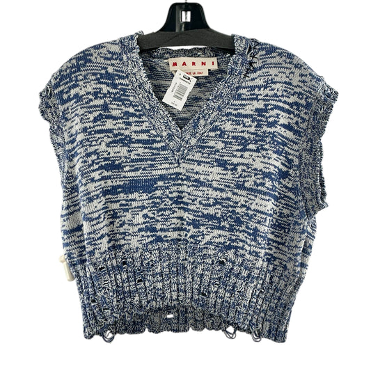 Marni Disheveled Mouliné Cotton Knit Sweater Vest