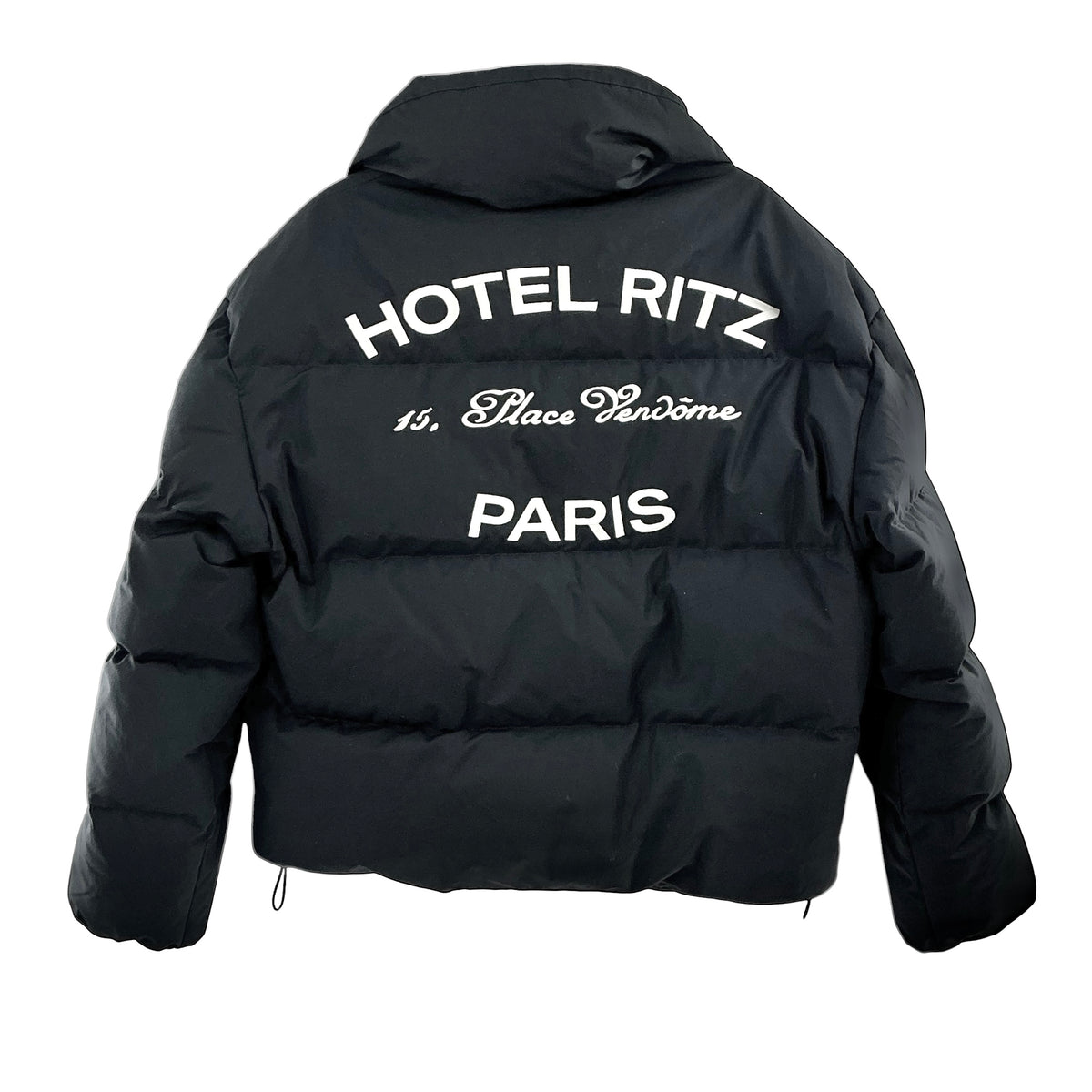 FRAME x Ritz Paris Women's Down Puffer Jacket Black Size Small NWT