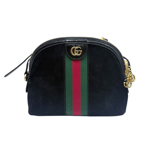Gucci Black Ophidia Dome Shoulder Bag