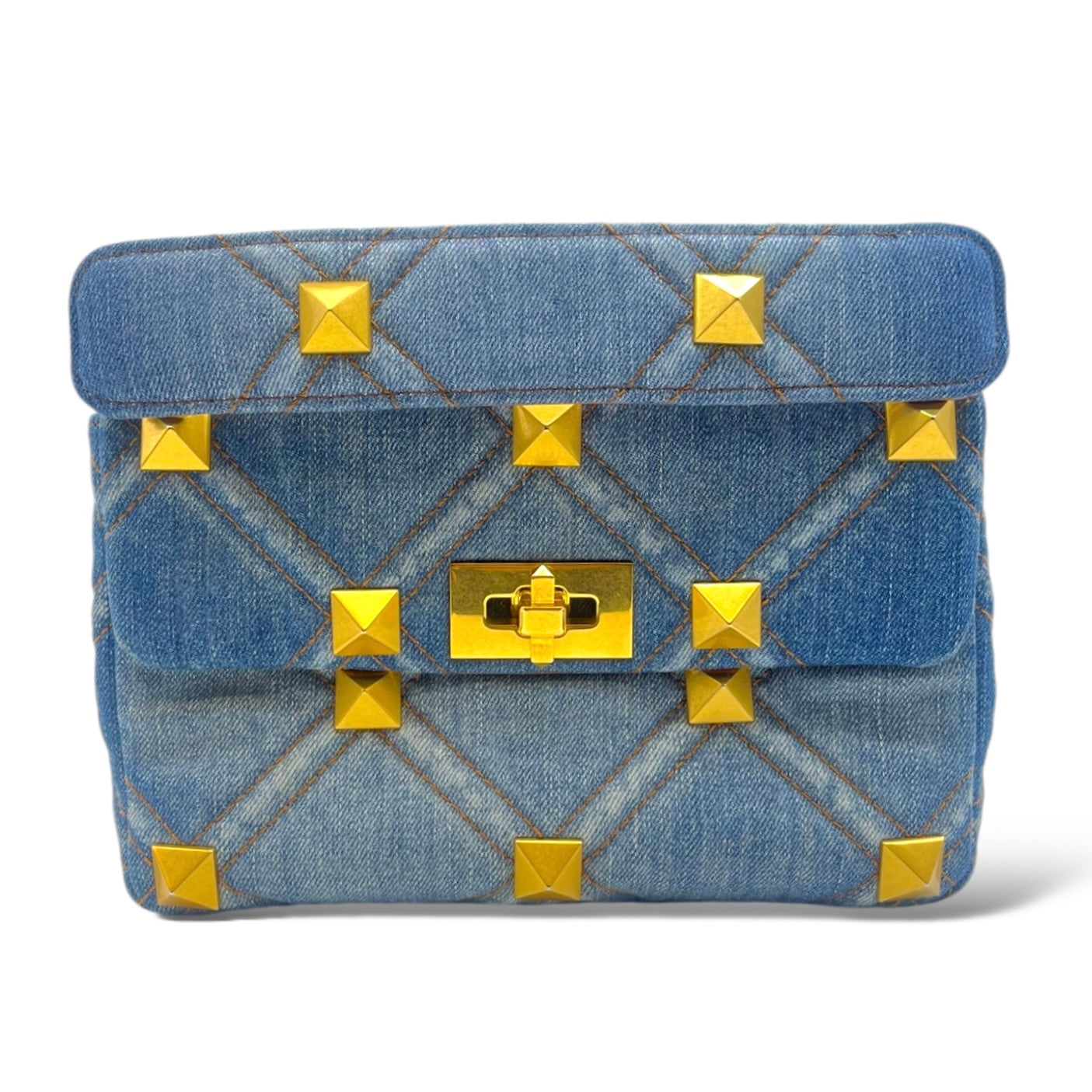 Valentino Garavani Medium Roman Denim Shoulder Bag