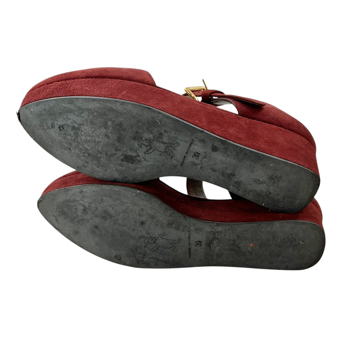 Marni Suede Mary Jane Platform Wedges