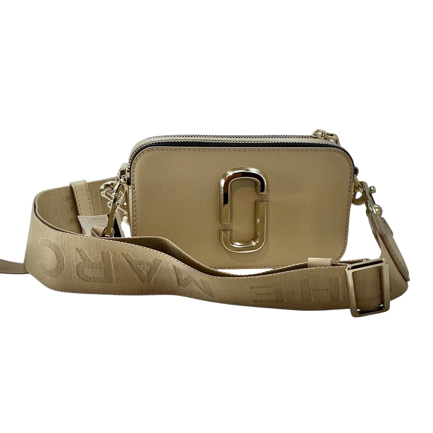 Marc Jacobs The Snapshot Crossbody Bag in Khaki – Saffiano Leather
