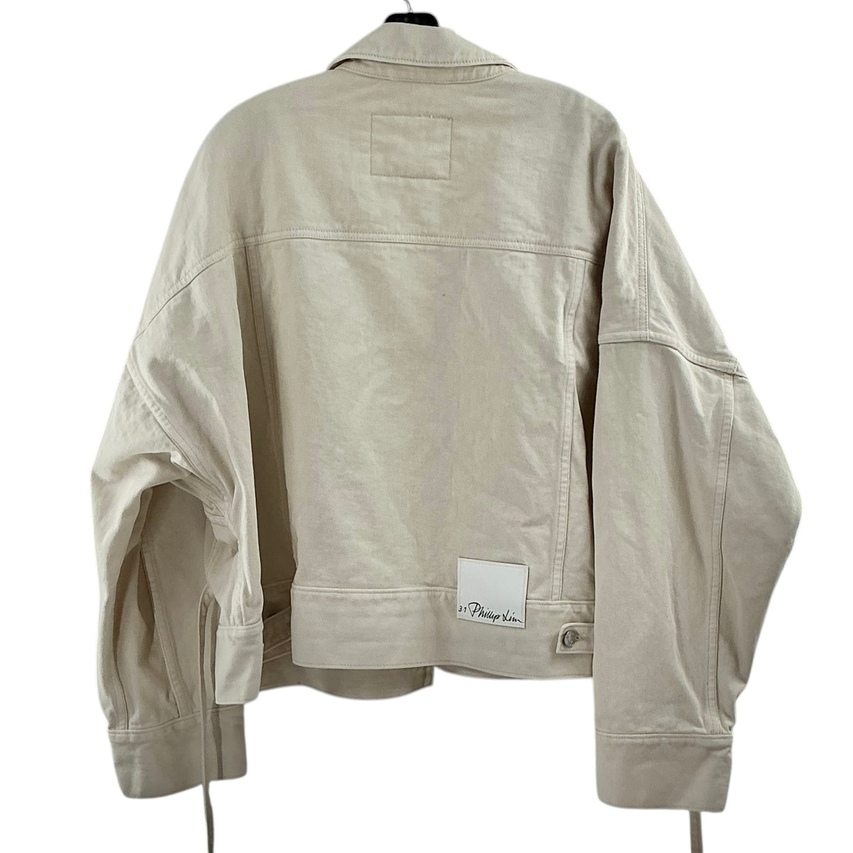 3.1 Phillip Lim Ecru Denim Tie-Waist Boxy Jacket