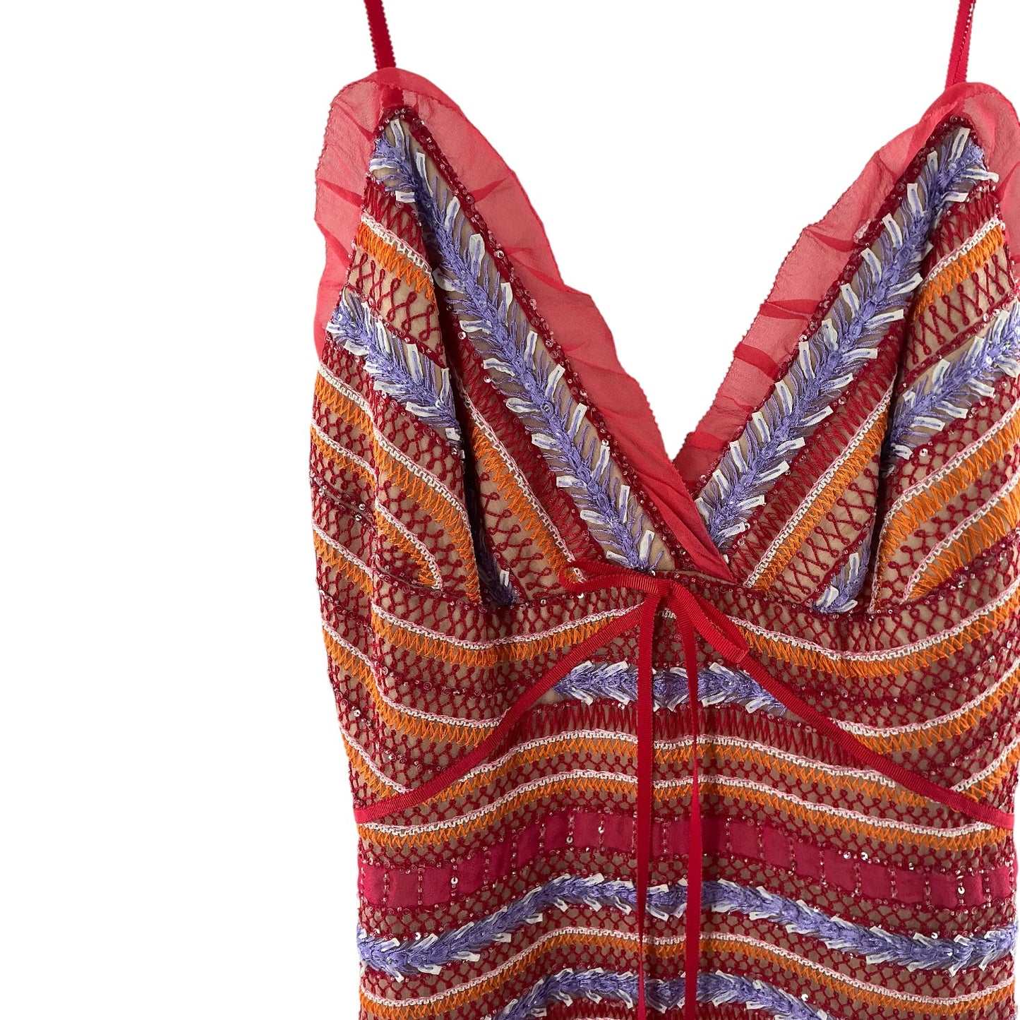 Carolina Herrera Boho-Chic Embroidered Midi Dress