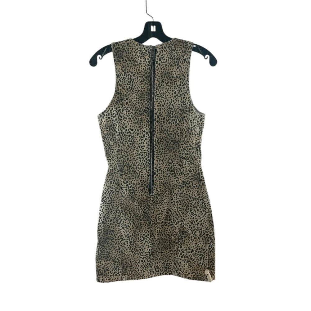 Alexander Wang Leopard Print Denim Mini Dress
