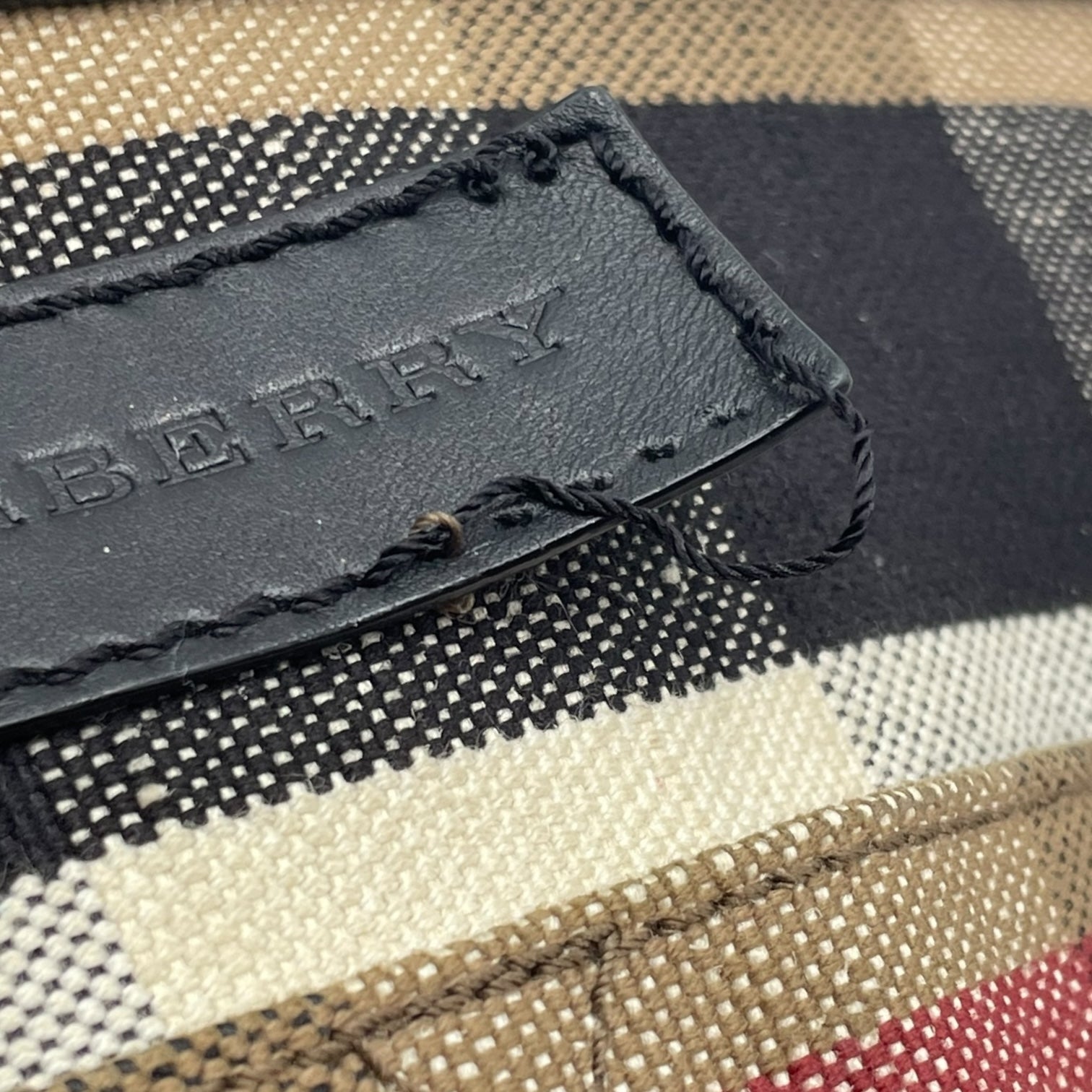 Burberry Linen Mega Check Bag
