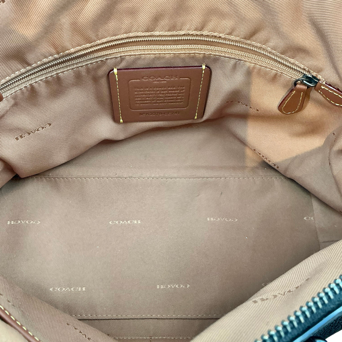 COACH Cara Satchel in Black Soft Pebble Leather (Style CE741)