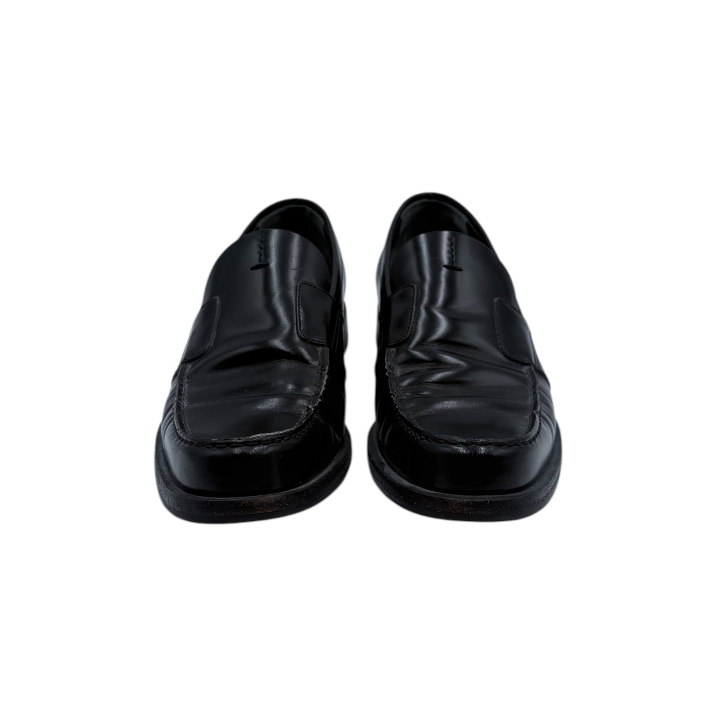 Prada Black Leather Dress Loafers